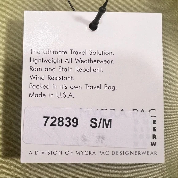 Mycra Pac Now Donatella Green/Blue Reversible Hooded Rain Coat